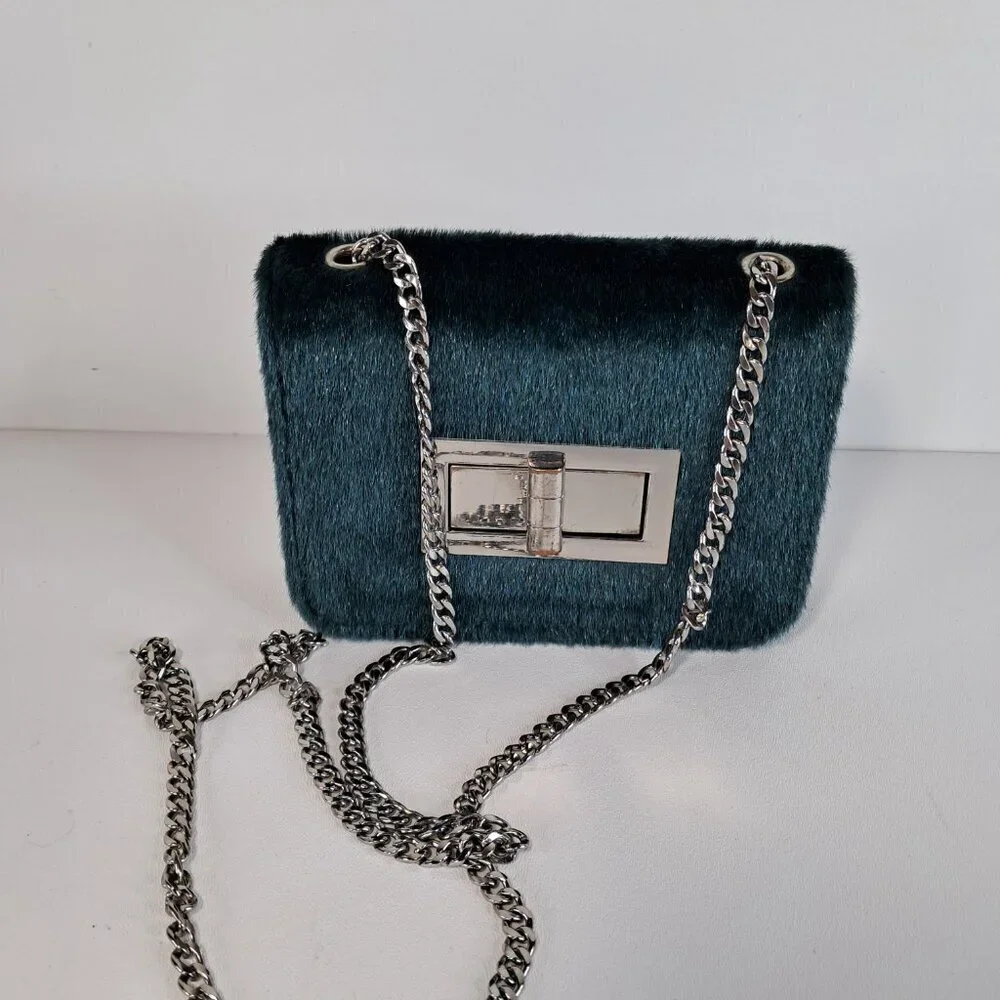 Free People Prospect Vegan Green Crossbody Bag Chain Strap
